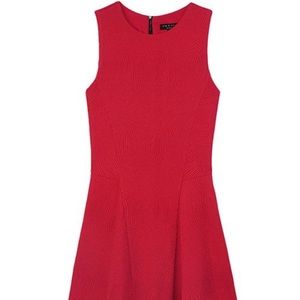 Rag & Bone Red Geneva Sleeveless Textured Dress Sm